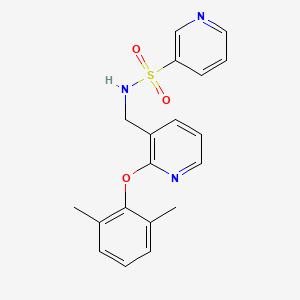 molecular formula C19H19N3O3S B3815474 N-{[2-(2,6-dimethylphenoxy)-3-pyridinyl]methyl}-3-pyridinesulfonamide 