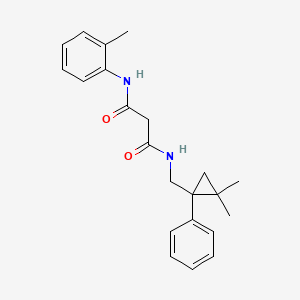 molecular formula C22H26N2O2 B3815494 N-[(2,2-dimethyl-1-phenylcyclopropyl)methyl]-N'-(2-methylphenyl)malonamide 