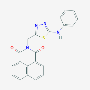molecular formula C21H14N4O2S B381551 2-((5-(phenylamino)-1,3,4-thiadiazol-2-yl)methyl)-1H-benzo[de]isoquinoline-1,3(2H)-dione CAS No. 326883-31-2