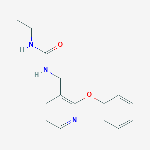 molecular formula C15H17N3O2 B3815514 N-ethyl-N'-[(2-phenoxy-3-pyridinyl)methyl]urea 
