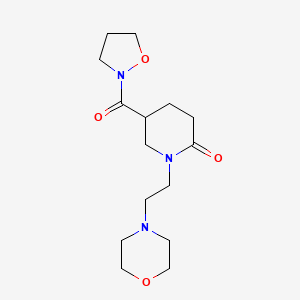 molecular formula C15H25N3O4 B3815535 5-(2-isoxazolidinylcarbonyl)-1-[2-(4-morpholinyl)ethyl]-2-piperidinone 