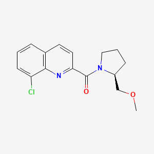 molecular formula C16H17ClN2O2 B3815578 8-chloro-2-{[(2S)-2-(methoxymethyl)pyrrolidin-1-yl]carbonyl}quinoline 