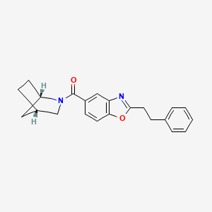 molecular formula C22H22N2O2 B3815579 5-[(1S*,4S*)-2-azabicyclo[2.2.1]hept-2-ylcarbonyl]-2-(2-phenylethyl)-1,3-benzoxazole 