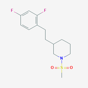 molecular formula C14H19F2NO2S B3815583 3-[2-(2,4-difluorophenyl)ethyl]-1-(methylsulfonyl)piperidine 