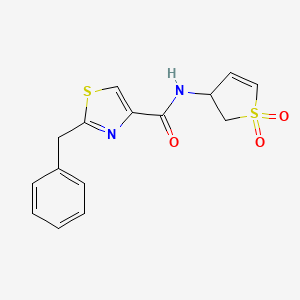 molecular formula C15H14N2O3S2 B3815597 2-benzyl-N-(1,1-dioxido-2,3-dihydro-3-thienyl)-1,3-thiazole-4-carboxamide 