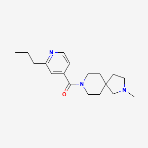 molecular formula C18H27N3O B3815610 2-methyl-8-(2-propylisonicotinoyl)-2,8-diazaspiro[4.5]decane 