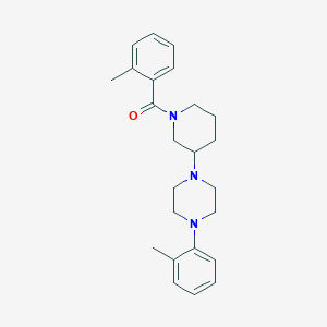 molecular formula C24H31N3O B3815624 1-[1-(2-methylbenzoyl)-3-piperidinyl]-4-(2-methylphenyl)piperazine 