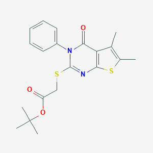 Tert-butyl [(5,6-dimethyl-4-oxo-3-phenyl-3,4-dihydrothieno[2,3-d]pyrimidin-2-yl)sulfanyl]acetate