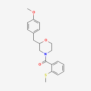 molecular formula C20H23NO3S B3815681 2-(4-methoxybenzyl)-4-[2-(methylthio)benzoyl]morpholine 
