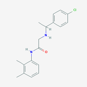 molecular formula C18H21ClN2O B3815694 2-{[1-(4-chlorophenyl)ethyl]amino}-N-(2,3-dimethylphenyl)acetamide 