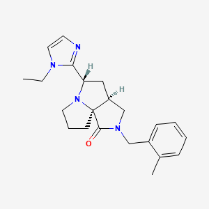 molecular formula C22H28N4O B3815697 (3aS*,5S*,9aS*)-5-(1-ethyl-1H-imidazol-2-yl)-2-(2-methylbenzyl)hexahydro-7H-pyrrolo[3,4-g]pyrrolizin-1(2H)-one 