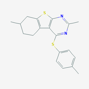 2,7-Dimethyl-5,6,7,8-tetrahydro[1]benzothieno[2,3-d]pyrimidin-4-yl 4-methylphenyl sulfide