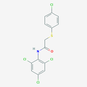 molecular formula C14H9Cl4NOS B381571 2-[(4-chlorophenyl)sulfanyl]-N-(2,4,6-trichlorophenyl)acetamide 