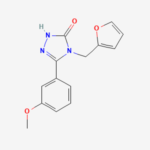 molecular formula C14H13N3O3 B3815710 4-(2-furylmethyl)-5-(3-methoxyphenyl)-2,4-dihydro-3H-1,2,4-triazol-3-one 