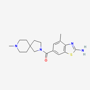 molecular formula C18H24N4OS B3815711 4-methyl-6-[(8-methyl-2,8-diazaspiro[4.5]dec-2-yl)carbonyl]-1,3-benzothiazol-2-amine 