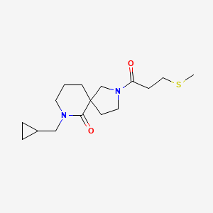 7-(cyclopropylmethyl)-2-[3-(methylthio)propanoyl]-2,7-diazaspiro[4.5]decan-6-one