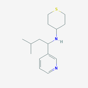molecular formula C15H24N2S B3815724 (3-methyl-1-pyridin-3-ylbutyl)tetrahydro-2H-thiopyran-4-ylamine 