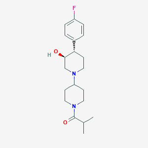 molecular formula C20H29FN2O2 B3815749 (3S*,4S*)-4-(4-fluorophenyl)-1'-isobutyryl-1,4'-bipiperidin-3-ol 