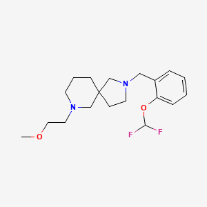 molecular formula C19H28F2N2O2 B3815758 2-[2-(difluoromethoxy)benzyl]-7-(2-methoxyethyl)-2,7-diazaspiro[4.5]decane 