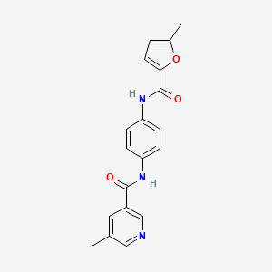 molecular formula C19H17N3O3 B3815806 5-methyl-N-{4-[(5-methyl-2-furoyl)amino]phenyl}nicotinamide 