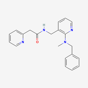 molecular formula C21H22N4O B3815816 N-({2-[benzyl(methyl)amino]-3-pyridinyl}methyl)-2-(2-pyridinyl)acetamide 