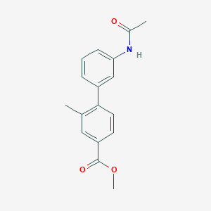 molecular formula C17H17NO3 B3815818 methyl 3'-(acetylamino)-2-methylbiphenyl-4-carboxylate 
