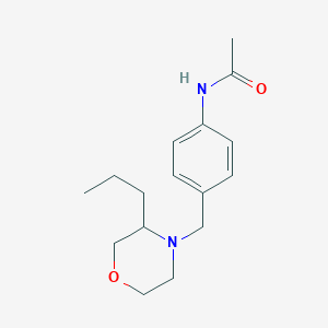 molecular formula C16H24N2O2 B3815848 N-{4-[(3-propylmorpholin-4-yl)methyl]phenyl}acetamide 