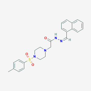 molecular formula C24H26N4O3S B381586 2-{4-[(4-methylphenyl)sulfonyl]-1-piperazinyl}-N'-(1-naphthylmethylene)acetohydrazide CAS No. 385404-19-3