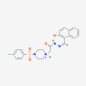 molecular formula C24H26N4O4S B381588 N'-[(2-hydroxy-1-naphthyl)methylene]-2-{4-[(4-methylphenyl)sulfonyl]-1-piperazinyl}acetohydrazide CAS No. 385404-31-9