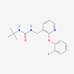 molecular formula C17H20FN3O2 B3815880 N-(tert-butyl)-N'-{[2-(2-fluorophenoxy)-3-pyridinyl]methyl}urea 