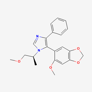 molecular formula C21H22N2O4 B3815890 5-(6-methoxy-1,3-benzodioxol-5-yl)-1-[(1S)-2-methoxy-1-methylethyl]-4-phenyl-1H-imidazole 