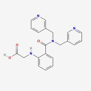 molecular formula C21H20N4O3 B3815924 [(2-{[bis(pyridin-3-ylmethyl)amino]carbonyl}phenyl)amino]acetic acid 
