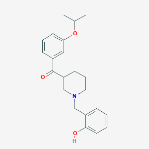 molecular formula C22H27NO3 B3815929 [1-(2-hydroxybenzyl)-3-piperidinyl](3-isopropoxyphenyl)methanone 