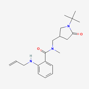 molecular formula C20H29N3O2 B3815965 2-(allylamino)-N-[(1-tert-butyl-5-oxopyrrolidin-3-yl)methyl]-N-methylbenzamide 
