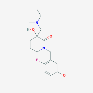molecular formula C17H25FN2O3 B3816006 3-{[ethyl(methyl)amino]methyl}-1-(2-fluoro-5-methoxybenzyl)-3-hydroxy-2-piperidinone 