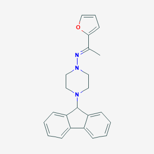 molecular formula C23H23N3O B381601 4-(9H-fluoren-9-yl)-N-[1-(2-furyl)ethylidene]-1-piperazinamine CAS No. 385404-76-2