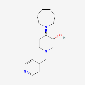 (3R*,4R*)-4-(1-azepanyl)-1-(4-pyridinylmethyl)-3-piperidinol
