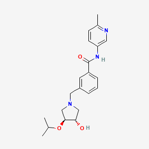 molecular formula C21H27N3O3 B3816091 3-{[(3S*,4S*)-3-hydroxy-4-isopropoxypyrrolidin-1-yl]methyl}-N-(6-methylpyridin-3-yl)benzamide 