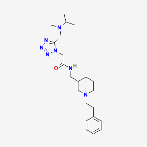 molecular formula C22H35N7O B3816118 2-(5-{[isopropyl(methyl)amino]methyl}-1H-tetrazol-1-yl)-N-{[1-(2-phenylethyl)-3-piperidinyl]methyl}acetamide 