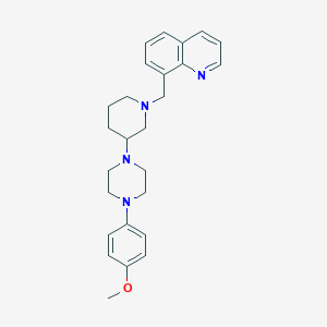 8-({3-[4-(4-methoxyphenyl)-1-piperazinyl]-1-piperidinyl}methyl)quinoline
