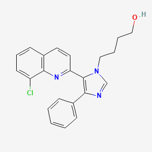 molecular formula C22H20ClN3O B3816177 4-[5-(8-chloroquinolin-2-yl)-4-phenyl-1H-imidazol-1-yl]butan-1-ol 