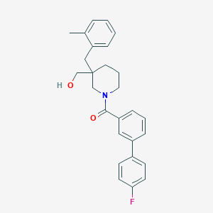 molecular formula C27H28FNO2 B3816186 [1-[(4'-fluoro-3-biphenylyl)carbonyl]-3-(2-methylbenzyl)-3-piperidinyl]methanol 