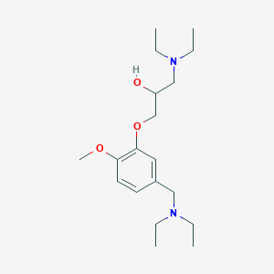 molecular formula C19H34N2O3 B3816198 1-(diethylamino)-3-{5-[(diethylamino)methyl]-2-methoxyphenoxy}-2-propanol 