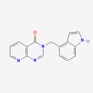 molecular formula C16H12N4O B3816206 3-(1H-indol-4-ylmethyl)pyrido[2,3-d]pyrimidin-4(3H)-one 