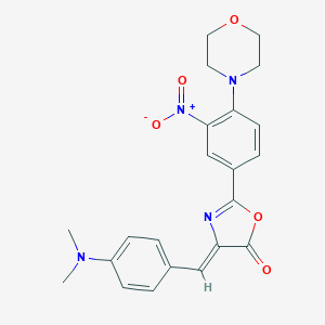 molecular formula C22H22N4O5 B381624 4-[4-(dimethylamino)benzylidene]-2-[3-nitro-4-(4-morpholinyl)phenyl]-1,3-oxazol-5(4H)-one 