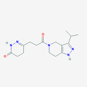 molecular formula C16H23N5O2 B3816244 6-[3-(3-isopropyl-1,4,6,7-tetrahydro-5H-pyrazolo[4,3-c]pyridin-5-yl)-3-oxopropyl]-4,5-dihydropyridazin-3(2H)-one 