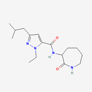 molecular formula C16H26N4O2 B3816252 1-ethyl-3-isobutyl-N-(2-oxoazepan-3-yl)-1H-pyrazole-5-carboxamide 