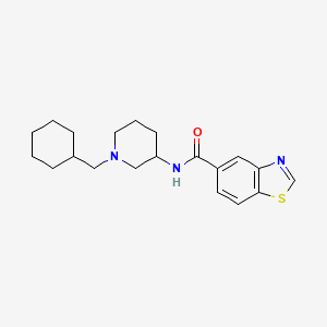 molecular formula C20H27N3OS B3816255 N-[1-(cyclohexylmethyl)-3-piperidinyl]-1,3-benzothiazole-5-carboxamide 