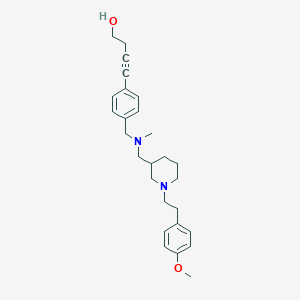 molecular formula C27H36N2O2 B3816274 4-(4-{[({1-[2-(4-methoxyphenyl)ethyl]-3-piperidinyl}methyl)(methyl)amino]methyl}phenyl)-3-butyn-1-ol 