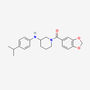 molecular formula C22H26N2O3 B3816336 1-(1,3-benzodioxol-5-ylcarbonyl)-N-(4-isopropylphenyl)-3-piperidinamine 